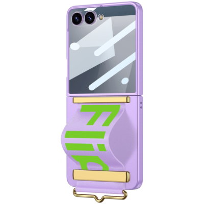 Samsung Galaxy Flip7 GKK Kickstand Purple plastic case - back | Priedai.lt