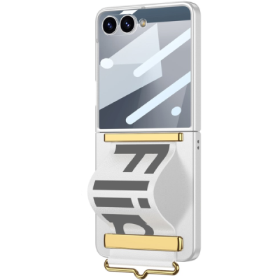Samsung Galaxy Flip7 GKK Kickstand White plastic case - back | Priedai.lt