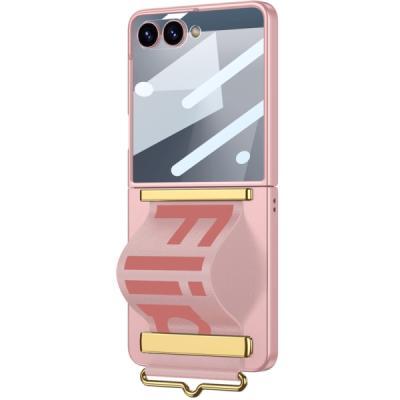 Samsung Galaxy Flip7 GKK Kickstand Pink plastic case - back | Priedai.lt