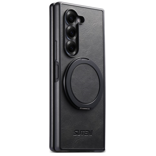"SUTENI" Kickstand Plastic Clear Case - Black (Galaxy Fold7)
