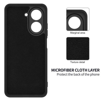 Xiaomi Redmi A5 "Shell" hard liquid silicone (TPU) case black - cover | Priedai.lt