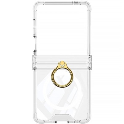 Samsung Galaxy Flip7 GKK Kickstand plastic transparent case - back | Priedai.lt