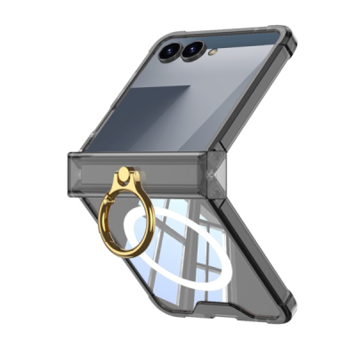 Samsung Galaxy Flip7 GKK Kickstand plastic transparent case - back | Priedai.lt
