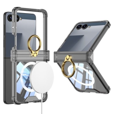 Samsung Galaxy Flip7 GKK Kickstand plastic transparent case - back | Priedai.lt