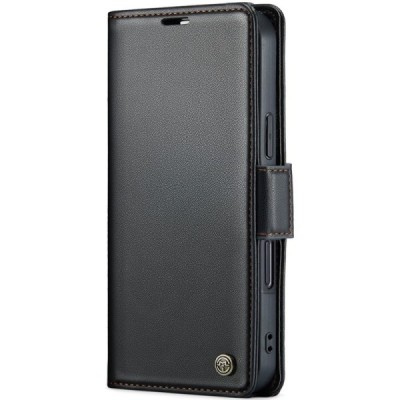 Apple iPhone 16 Pro Max CaseMe Leather Flip Case Cover - Black | Priedai.lt