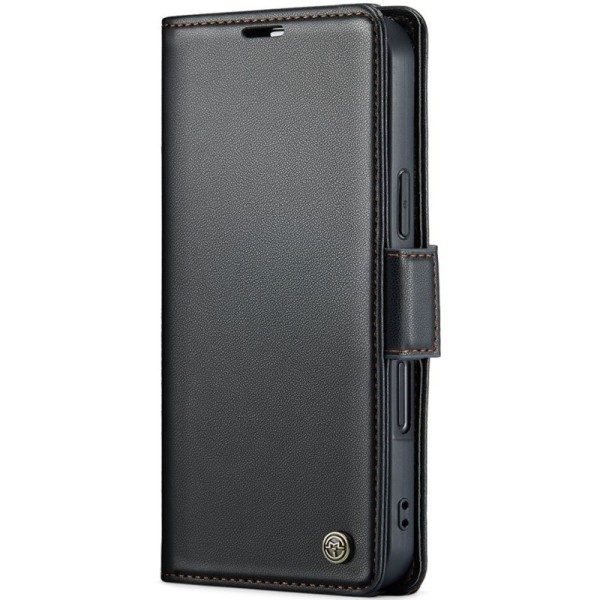 "CaseMe" Leather Flip Case Cover - Black (iPhone 16 Pro Max)