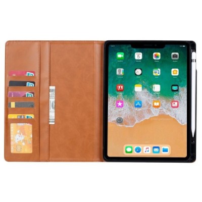 Luxury Boyu Leather Flip brown Case for Apple iPad 11 2025, iPad 10,9 2022 | Priedai.lt