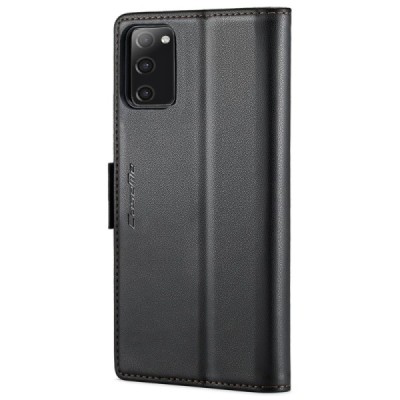 Samsung Galaxy S20 FE CaseMe Leather Flip Case Cover - Black | Priedai.lt