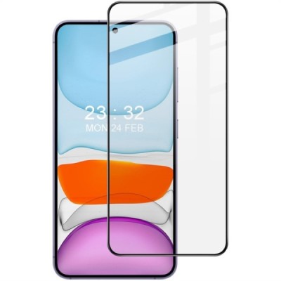 Samsung Galaxy S25 Edge "IMAK" Tempered Glass reinforced protection black full coverage protective screen glass | Priedai.lt