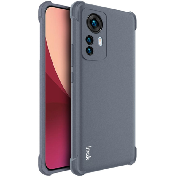 Imak Reinforced Protection Hard Silicone (TPU) Case - Gray + Screen Protector (12 Pro)