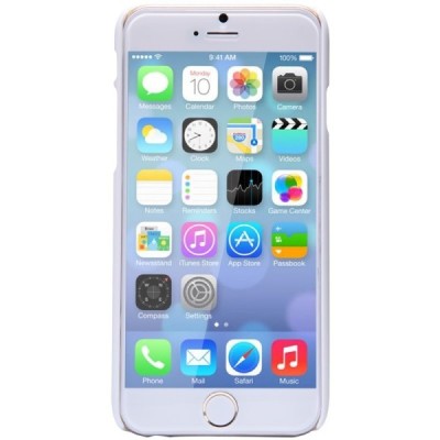 Nillkin Frosted Shield Apple iPhone 6 (6s) baltas plastikinis dėklas + apsauginė ekrano plėvelė / Priedai.lt