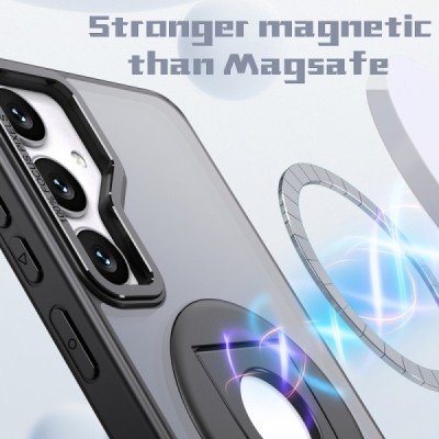 Samsung Galaxy S24 "Mofan" MagSafe Hard Silicone TPU Matte Case Cover - Black | Priedai.lt