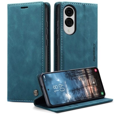 Samsung Galaxy S25 Edge CaseMe Retro Solid Flip Case Book - Green | Priedai.lt