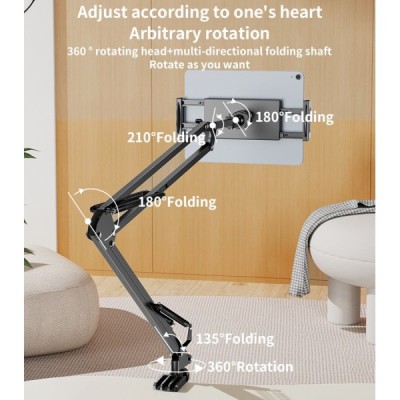 "YESIDO" Desktop Stand universal tablet (phone) holder - black | Priedai.LT