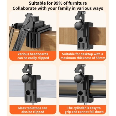 "YESIDO" Desktop Stand universal tablet (phone) holder - black | Priedai.LT