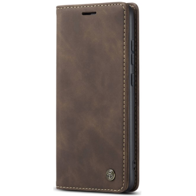 Samsung Galaxy S25 Edge CaseMe Retro Solid Flip Case Book - Brown | Priedai.lt