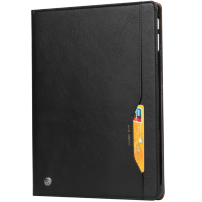 Luxury Boyu Leather Flip Black Case for Apple iPad 11 2025 / iPad 10.9 2022 | Priedai.lt