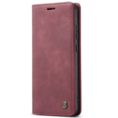 Google Pixel 10 Pro / 10 / 9 Pro / 9 CaseMe Retro Solid Flip Case Book - Burgundy | Priedai.lt