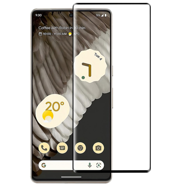 „Premium“ full coverage protective screen glass 0.2 mm - black (Pixel 7 Pro)