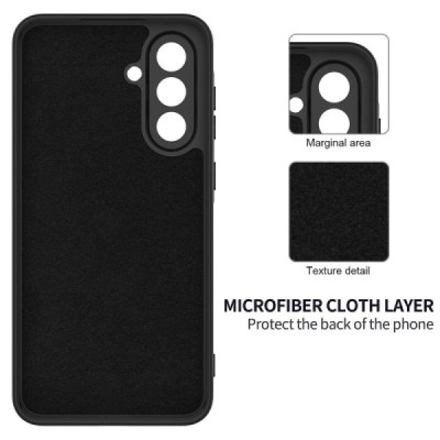 Samsung Galaxy A17 "Shell" hard liquid silicone (TPU) case black - cover | Priedai.lt