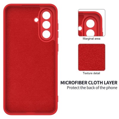 Samsung Galaxy A17 "Shell" hard liquid silicone (TPU) case red - cover | Priedai.lt
