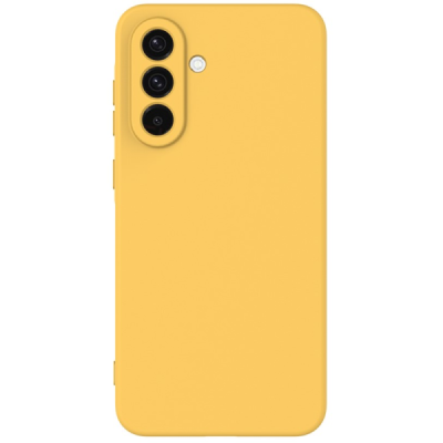 Samsung Galaxy A17 "Shell" hard liquid silicone (TPU) case yellow - cover | Priedai.lt