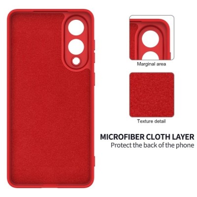 Samsung Galaxy S25 Edge "Shell" hard liquid silicone (TPU) case red - cover | Priedai.lt