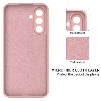 Samsung Galaxy S25 Edge "Shell" hard liquid silicone (TPU) case pink - cover | Priedai.lt
