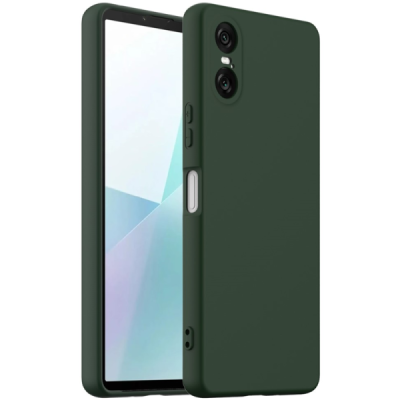 Sony Xperia 10 VI "Shell" MagSafe Hard Silicone TPU Dark green Case Cover - Back | Priedai.lt