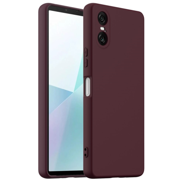 "Shell" MagSafe Hard Silicone (TPU) Case Cover - burgundy (Xperia 10 VI)