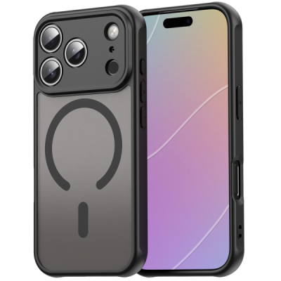 Apple iPhone 17 Pro "Mofan" MagSafe Hard Silicone TPU Matte Case Cover - Black | Priedai.lt