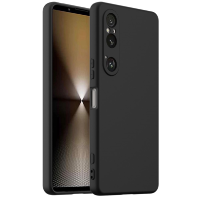 Sony Xperia 1 VI "Shell" MagSafe Hard Silicone TPU Black  Case Cover - Back | Priedai.lt