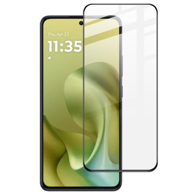 Motorola Moto G86 / G86 "IMAK" Tempered Glass reinforced protection black full coverage protective screen glass | Priedai.lt