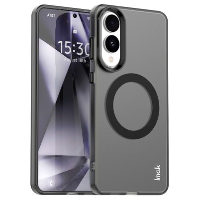 Samsung Galaxy S25 Edge "IMAK" Candy MagSafe Hard Silicone TPU Matte Case Cover - Black | Priedai.lt