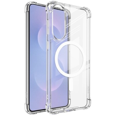 Samsung Galaxy S25 Edge "IMAK" Candy MagSafe Hard Silicone TPU Case Cover - transparent | Priedai.lt