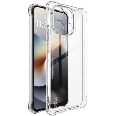 Motorola Moto G86 Power "Imak" reinforced protection hard silicone TPU airbag clear, transparent case - back | Priedai.lt