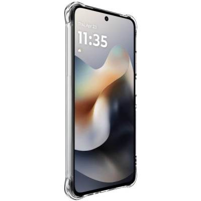 Motorola Moto G86 Power "Imak" reinforced protection hard silicone TPU airbag clear, transparent case - back | Priedai.lt