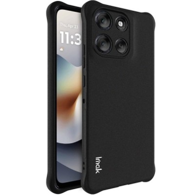 Motorola Moto G86 Power "Imak" reinforced protection hard Airbag silicone matte TPU black case - back | Priedai.lt