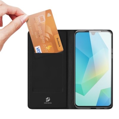 Samsung Galaxy A17 "Dux Ducis" Skin Flip Book Case Cover - black | Priedai.lt