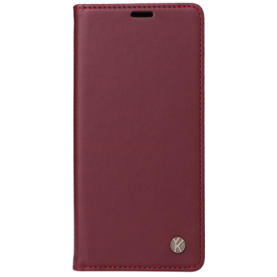 Motorola Moto G86 / G86 Power "Split" burgundy leather flip case - book | Priedai.lt