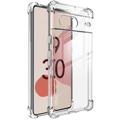 Google Pixel 7 "Imak" reinforced protection hard silicone TPU clear, transparent case - back | Priedai.lt