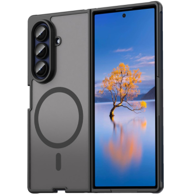 Samsung Galaxy Fold7 "Mofan" MagSafe Hard Silicone TPU Matte Case Cover - Black | Priedai.lt