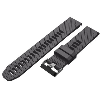 Wave smart watch Garmin Fenix 5S Plus hard silicone (TPU) black bracelet | Priedai.lt