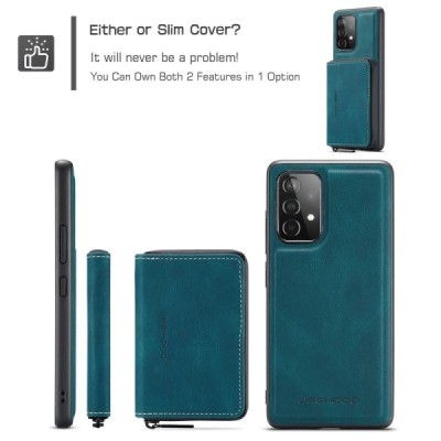 Samsung Galaxy A52 / A52s „JEEHOOD“ Wallet green case - cover | Priedai.lt