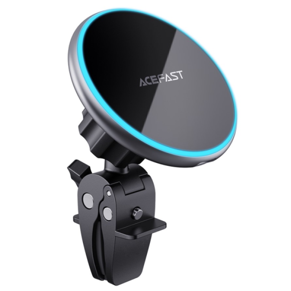 ''ACEFAST'' Magnetic Car Phone Holder/Charger (15W) - Black