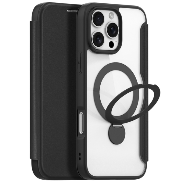 "Dux Ducis" Skin X Pro Solid Flip Case - black (iPhone 16 Pro Max)