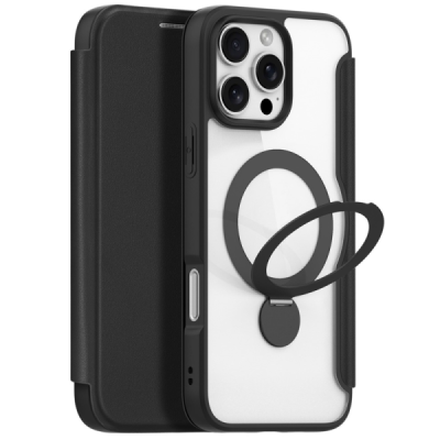Apple iPhone 16 Pro "Dux Ducis" Skin X Pro Flip Book Case Cover - black | Priedai.lt