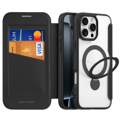 Apple iPhone 16 Pro "Dux Ducis" Skin X Pro Flip Book Case Cover - black | Priedai.lt
