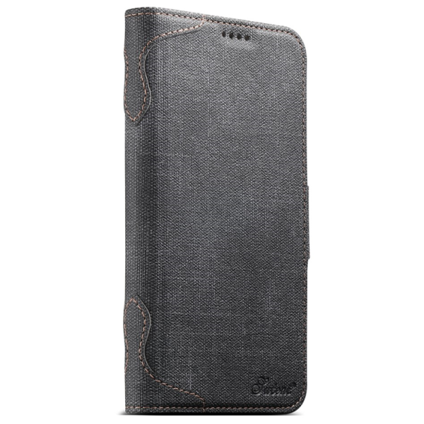 „SUTENI“ MagSafe Retro Solid Flip Case - Black (iPhone 16 Pro Max)