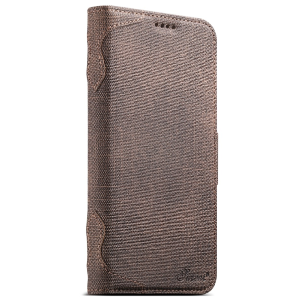 „SUTENI“ MagSafe Retro Solid Flip Case - Brown (iPhone 16 Pro Max)